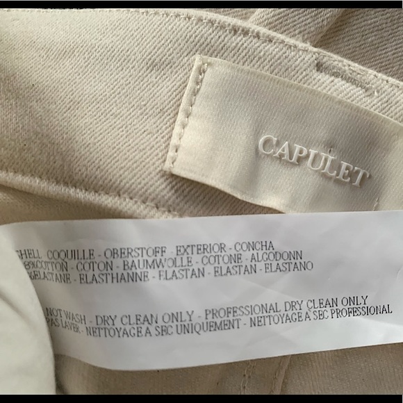 Anthropologie Capulet Nat Ruffle Hem Jeans in Linen. Size Small (26). NWOT - Picture 8 of 8